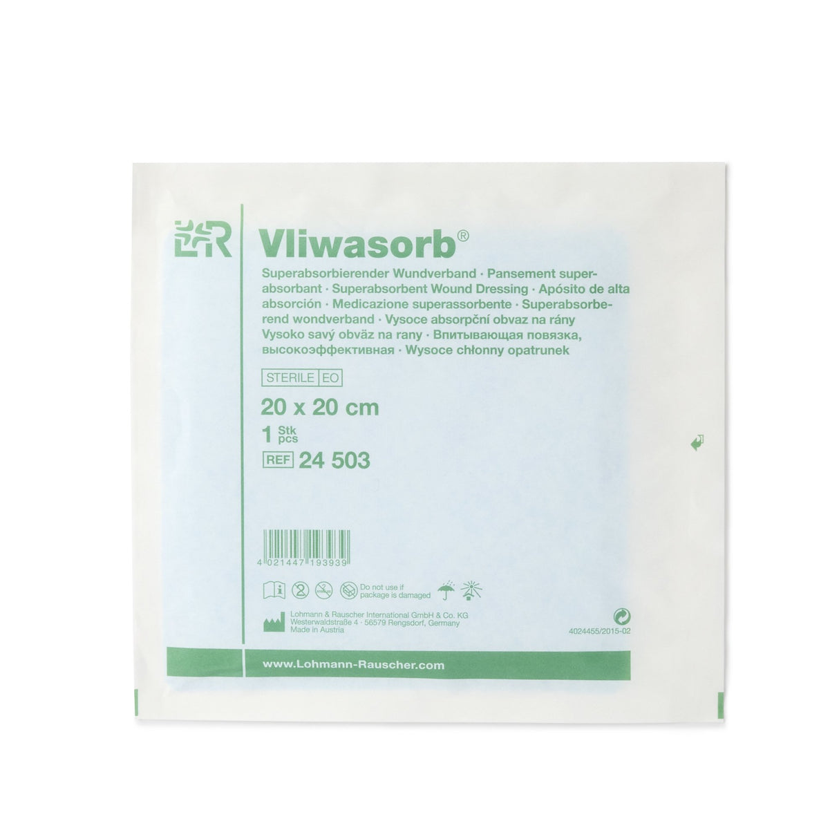 Super Absorbent Dressing Vliwasorb® 8 X 8 Inch Square - BeHope