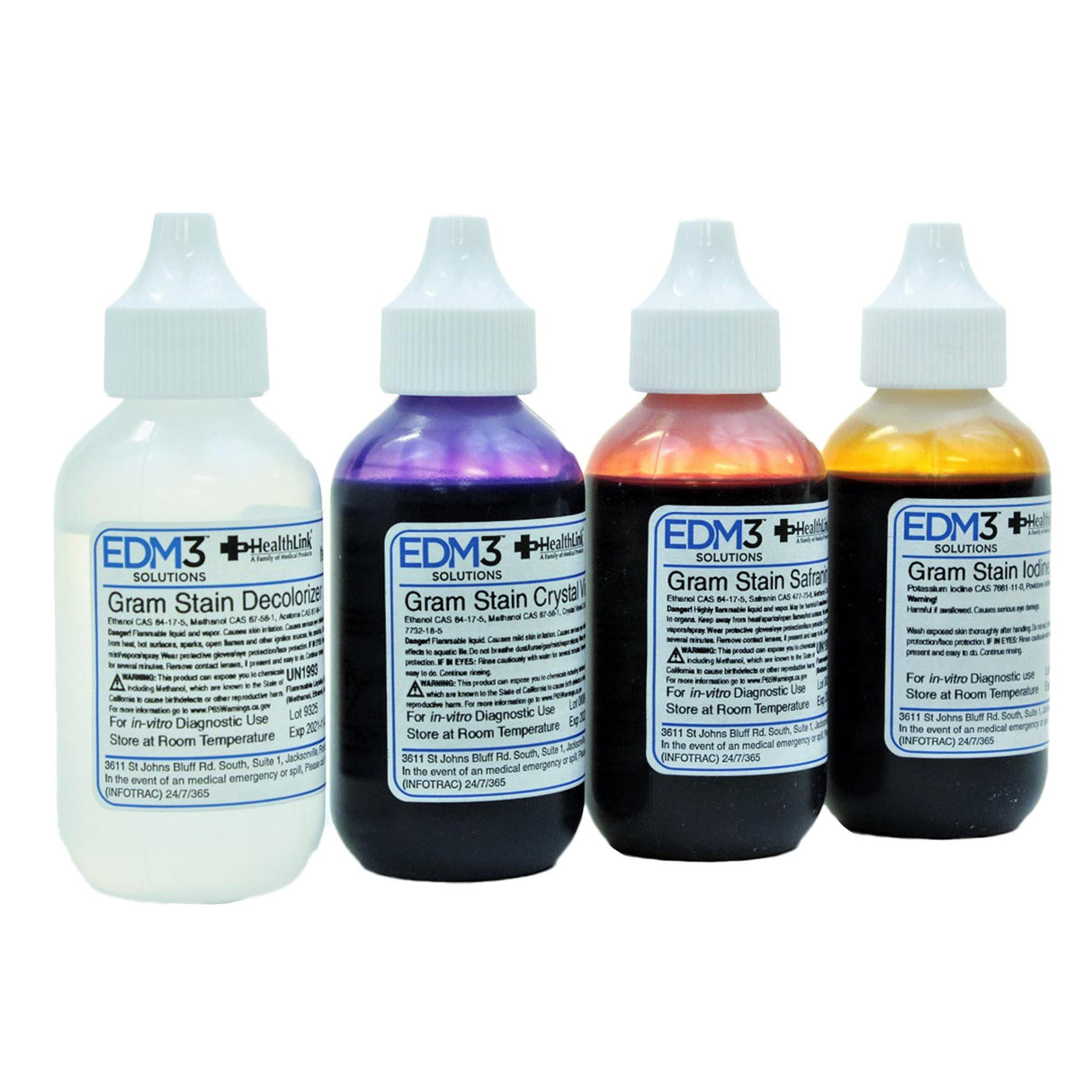 Gram Stain Set 4 X 2 oz. - BeHope