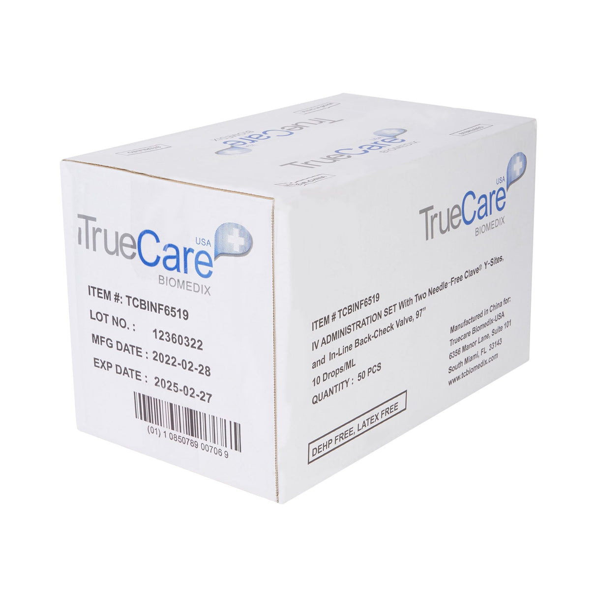 IV Pump Set McKesson Pump 2 Ports 10 Drops / mL Drip Rate Without Filter 97 Inch Tubing Solution Without Flow Regulator - BeHope
