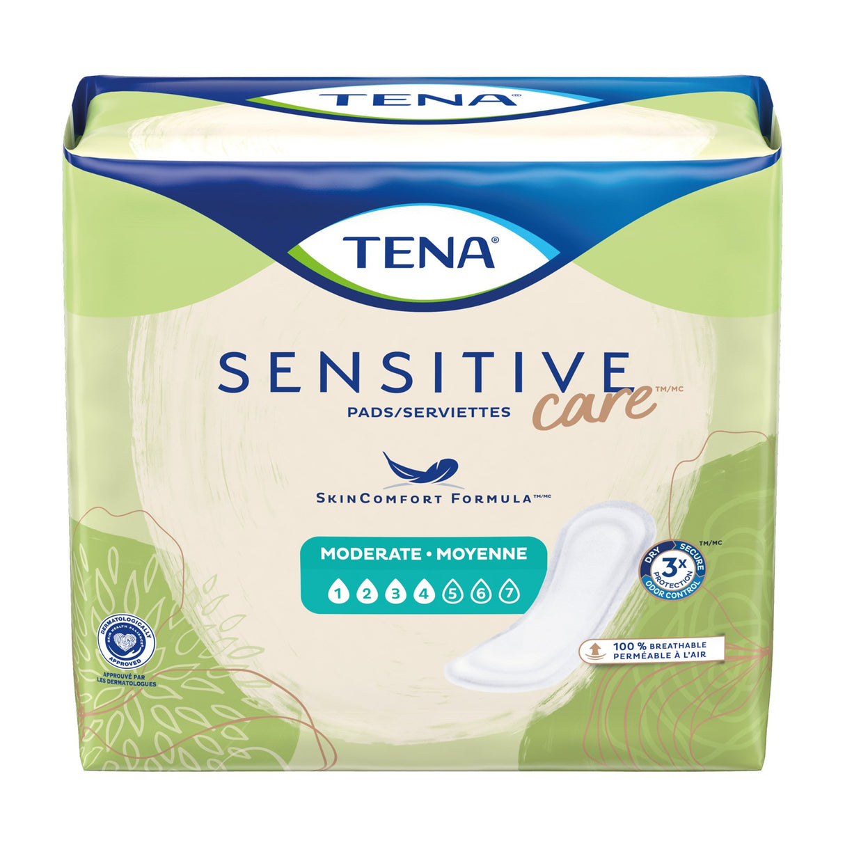 Bladder Control Pad TENA® Sensitive Care Moderate 11 Inch Length Moderate Absorbency Dry-Fast Core™ One Size Fits Most - BeHope
