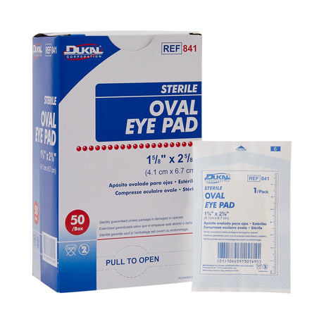 Eye Pad Dukal™ 1-5/8 X 2-5/8 Inch Sterile 1 per Pack - BeHope
