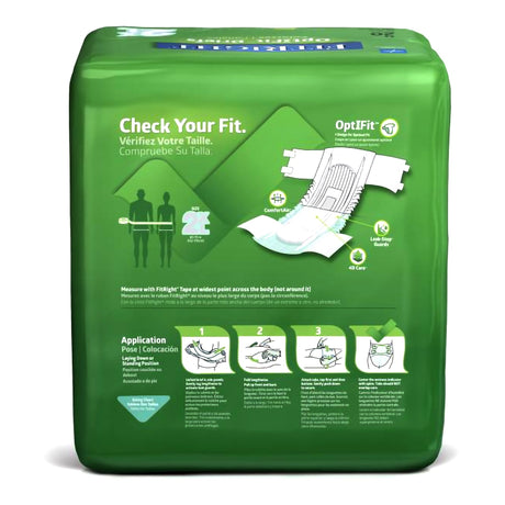 Unisex Adult Incontinence Brief FitRight™ Plus 2X-Large Disposable Moderate Absorbency - BeHope