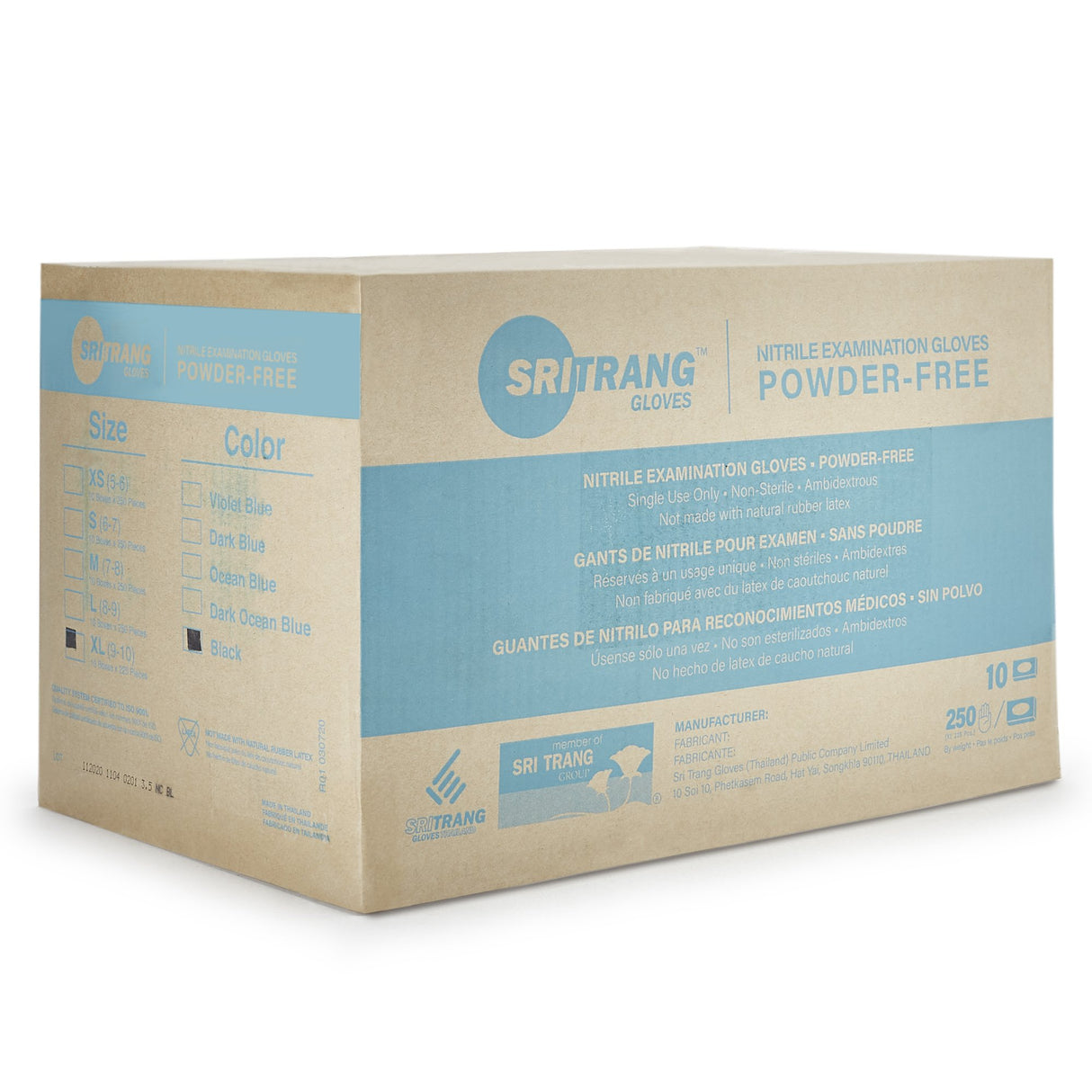 Exam Glove Touch of Life™ X-Large NonSterile Nitrile Textured Fingertips Black Chemo Tested - BeHope