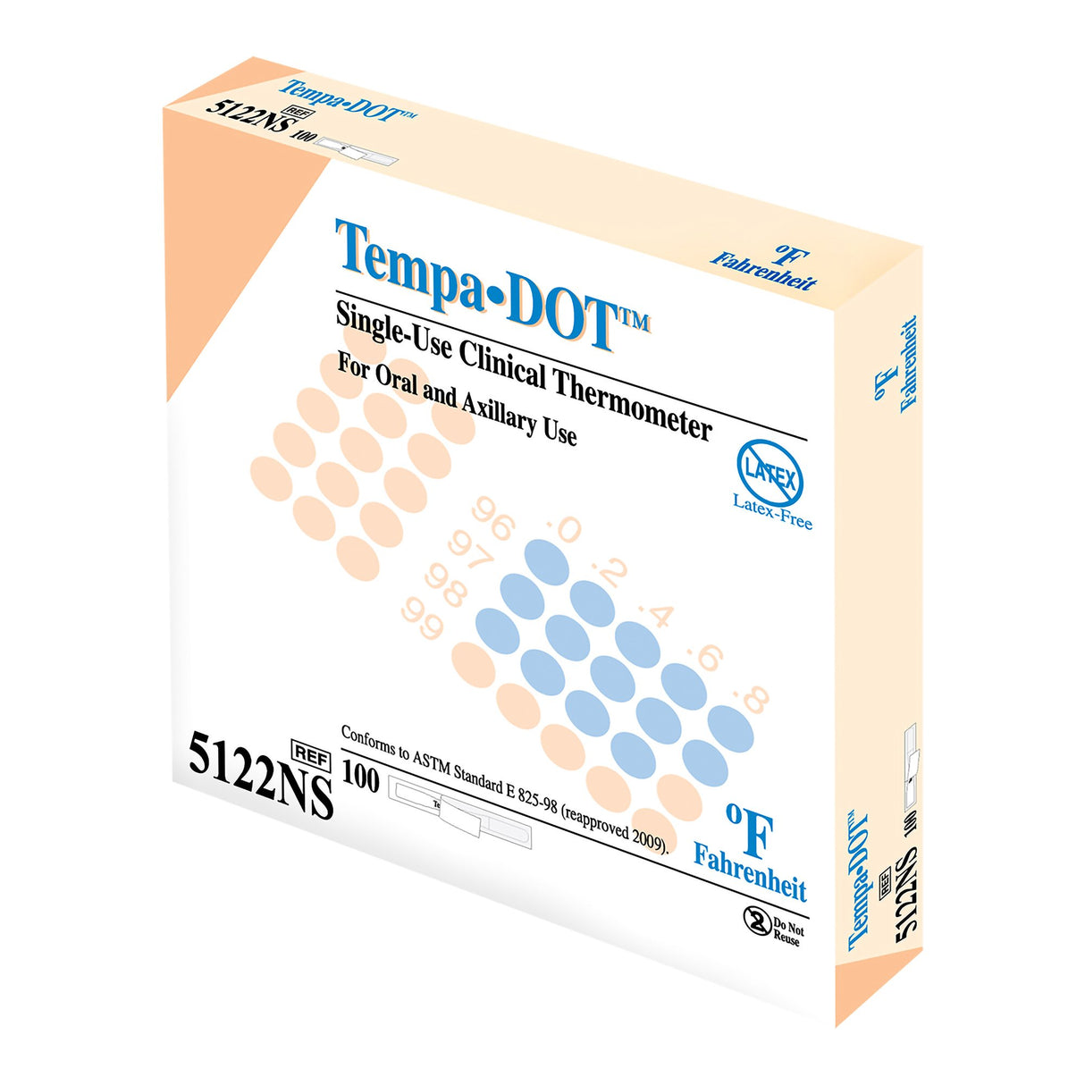 Disposable Oral Thermometer Tempa·DOT™ 99 to 104 °F Color Dots Display - BeHope