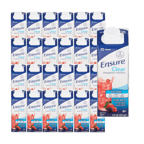 Oral Supplement Ensure® Clear Therapeutic Nutrition Mixed Berry Flavor Liquid 8 oz. Reclosable Carton - BeHope