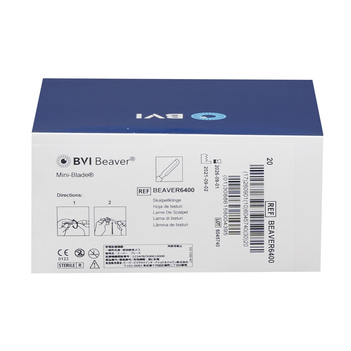 Surgical Blade Beaver® 6400 Mini-Blade® Stainless Steel No. 6400 Sterile - BeHope