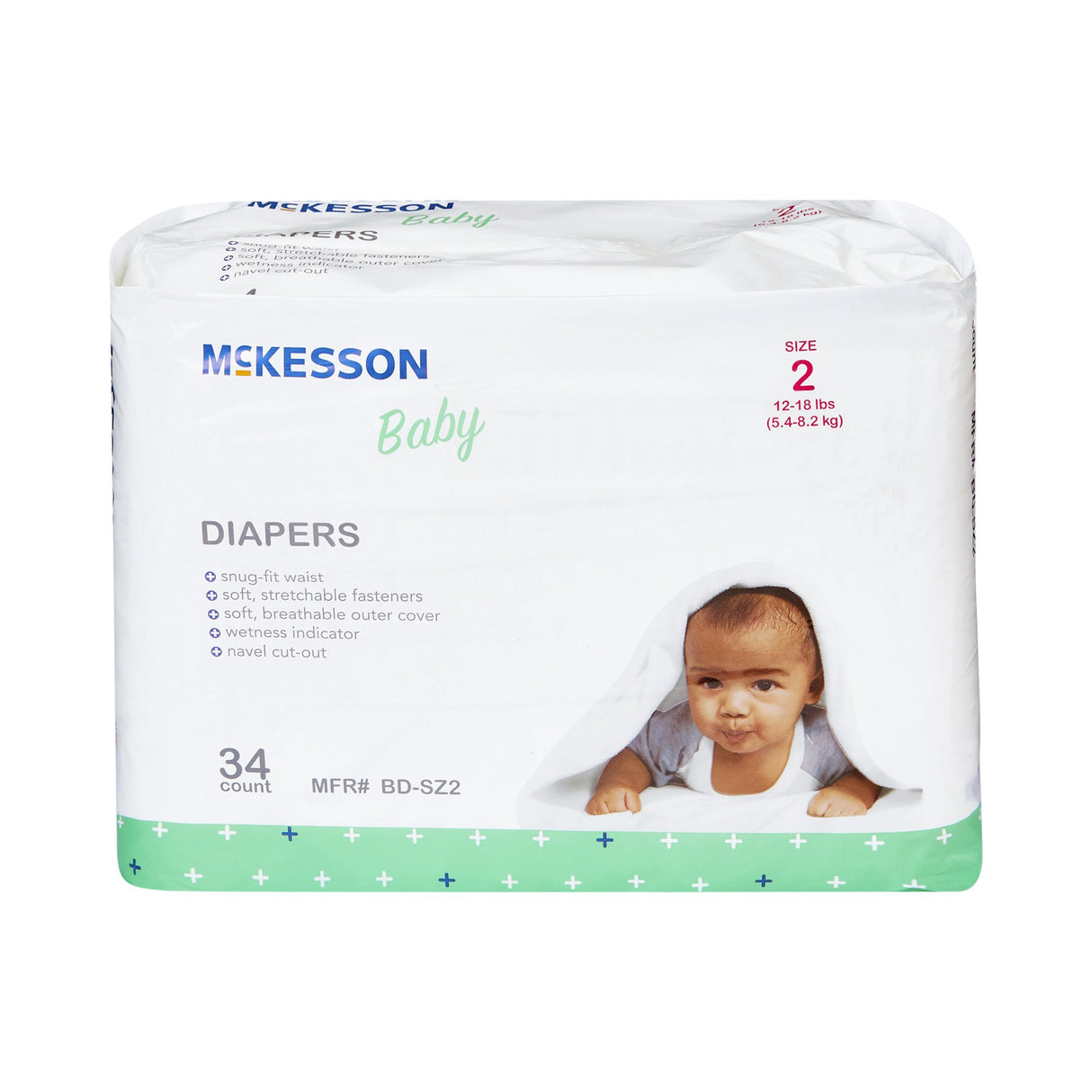 Unisex Baby Diaper McKesson Size 2 Disposable Heavy Absorbency - BeHope