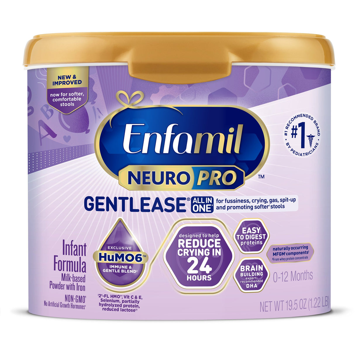 Infant Formula Enfamil NeuroPro™ Gentlease® Unflavored 19.5 oz. Tub Powder - BeHope