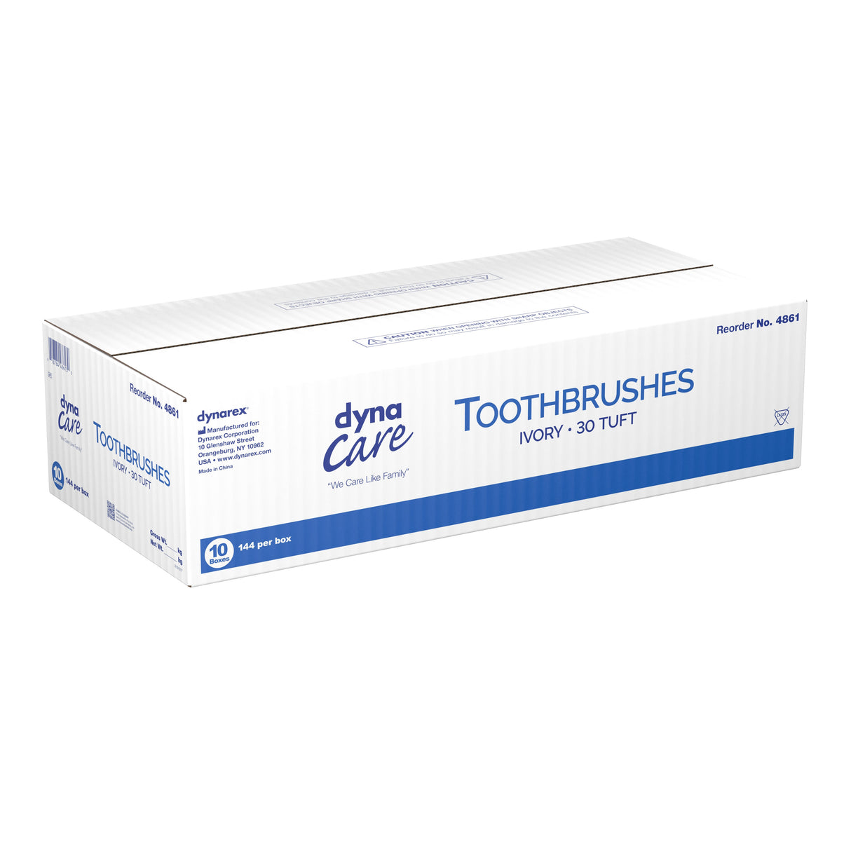 Toothbrush Dynarex® White Adult Soft - BeHope