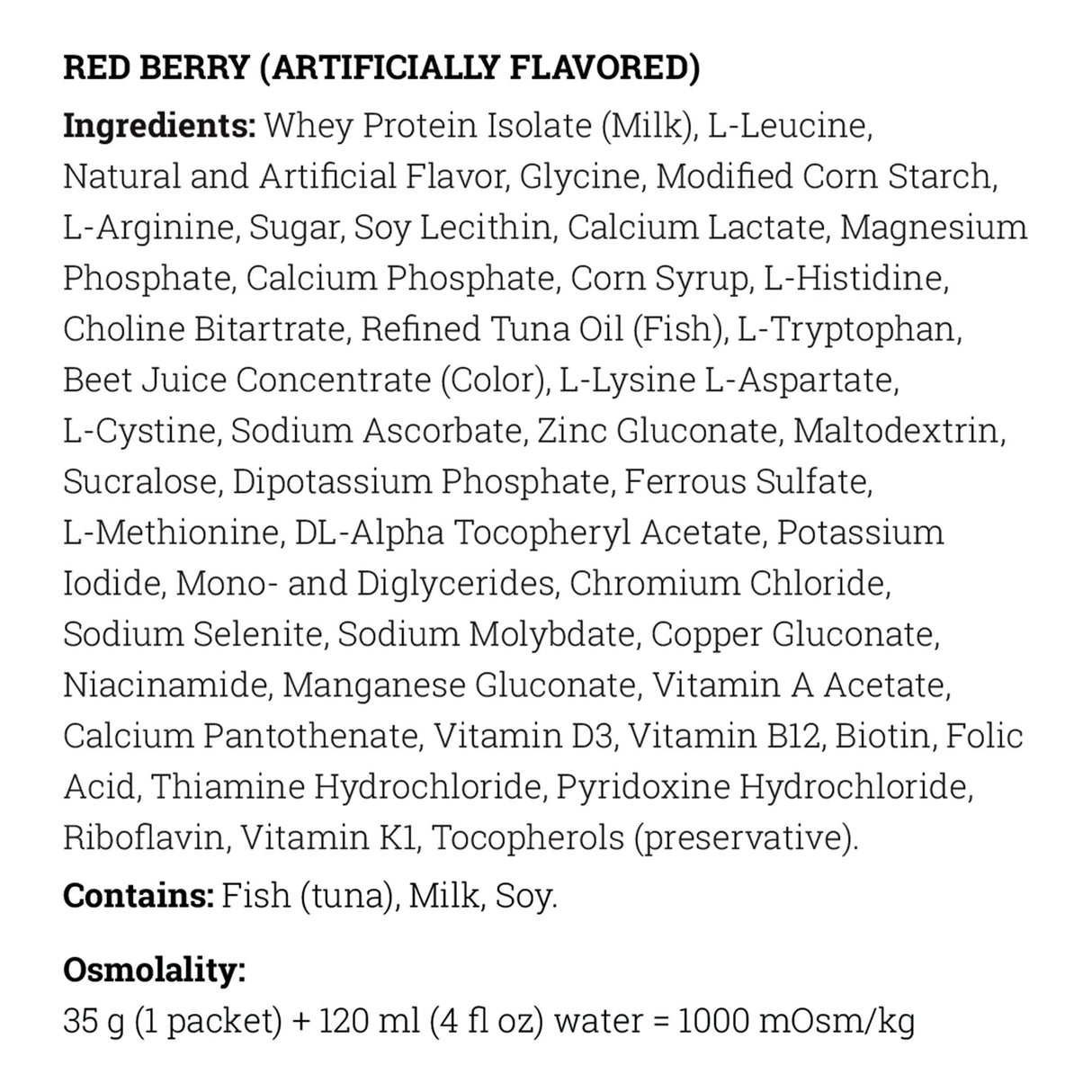 Oral Supplement TYR sphere® Red Berry Flavor Powder 35 Gram Individual Packet - BeHope