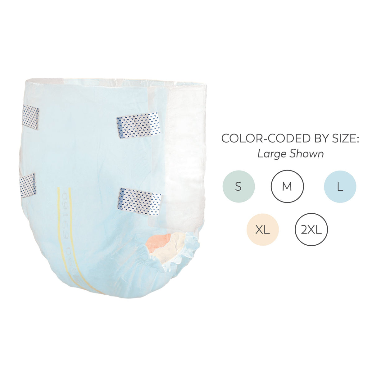 Unisex Adult Incontinence Brief Tranquility SmartCore™ Large Disposable Heavy Absorbency - BeHope