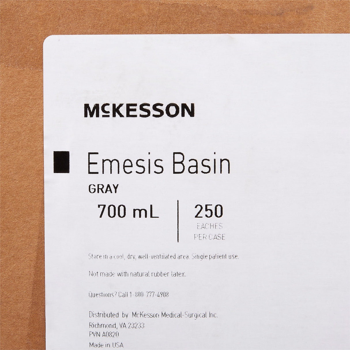 Emesis Basin McKesson Graphite 20 oz. Plastic Single Patient Use - BeHope