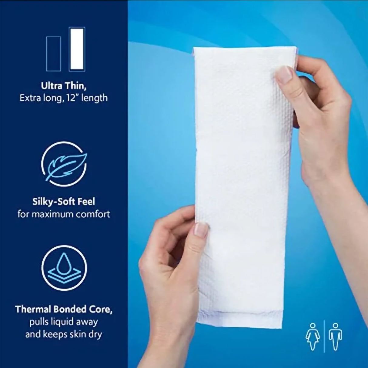 Incontinence Liner TotalDry™ 11 Inch Length Moderate Absorbency Polymer Core One Size Fits Most - BeHope