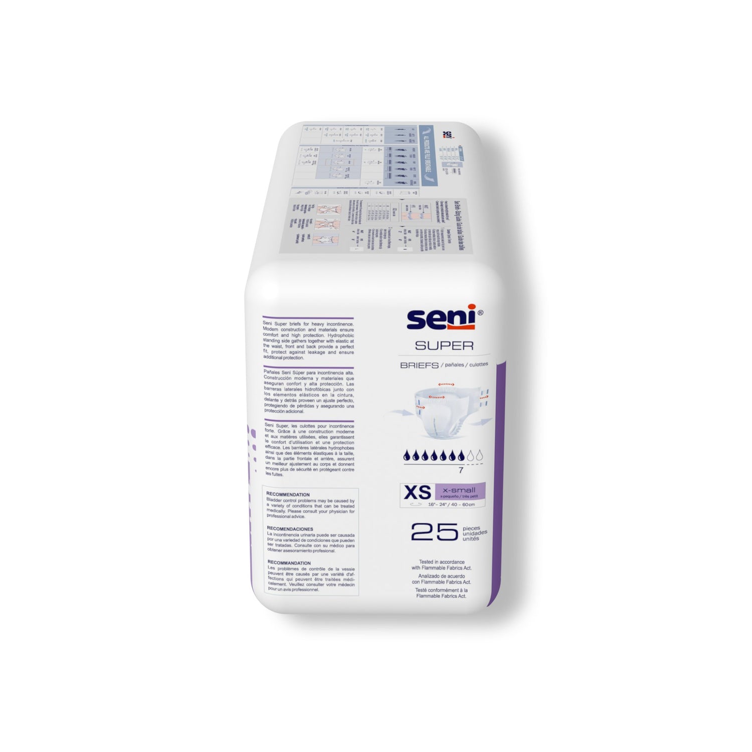 Unisex Adult Incontinence Brief Seni® Super X-Small Disposable Heavy Absorbency - BeHope