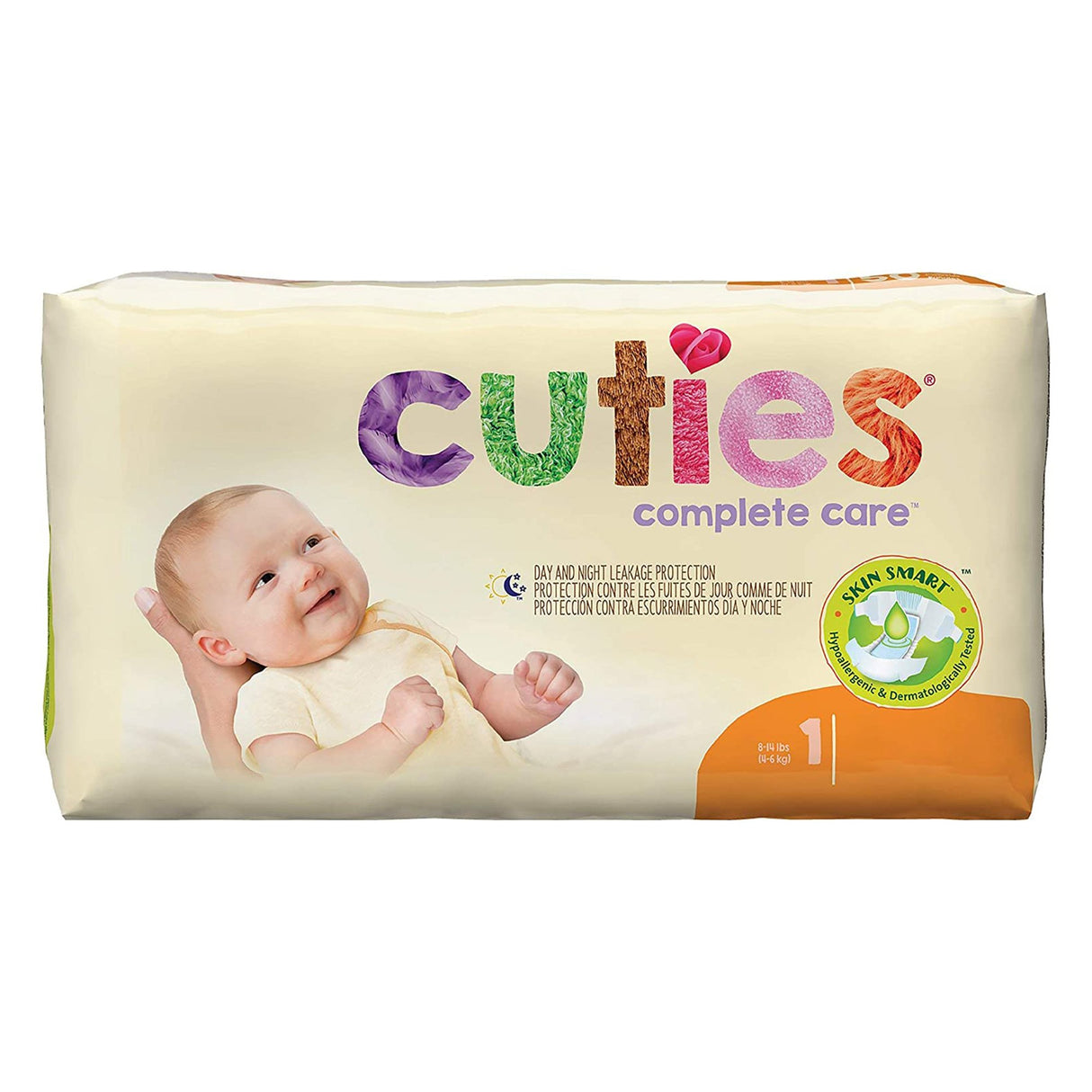 Unisex Baby Diaper Cuties® Complete Care Size 1 Disposable Heavy Absorbency - BeHope