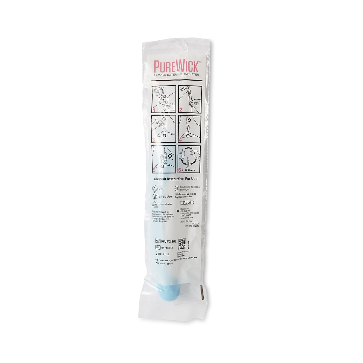 Female External Catheter PureWick™ 10 L X1.5 W Inch - BeHope
