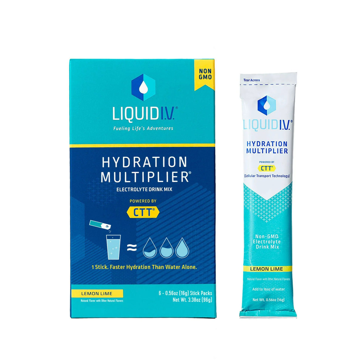 Oral Electrolyte Solution Liquid I.V.® Hydration Multiplier® Lemon-Lime Flavor 0.56 oz. Electrolyte - BeHope