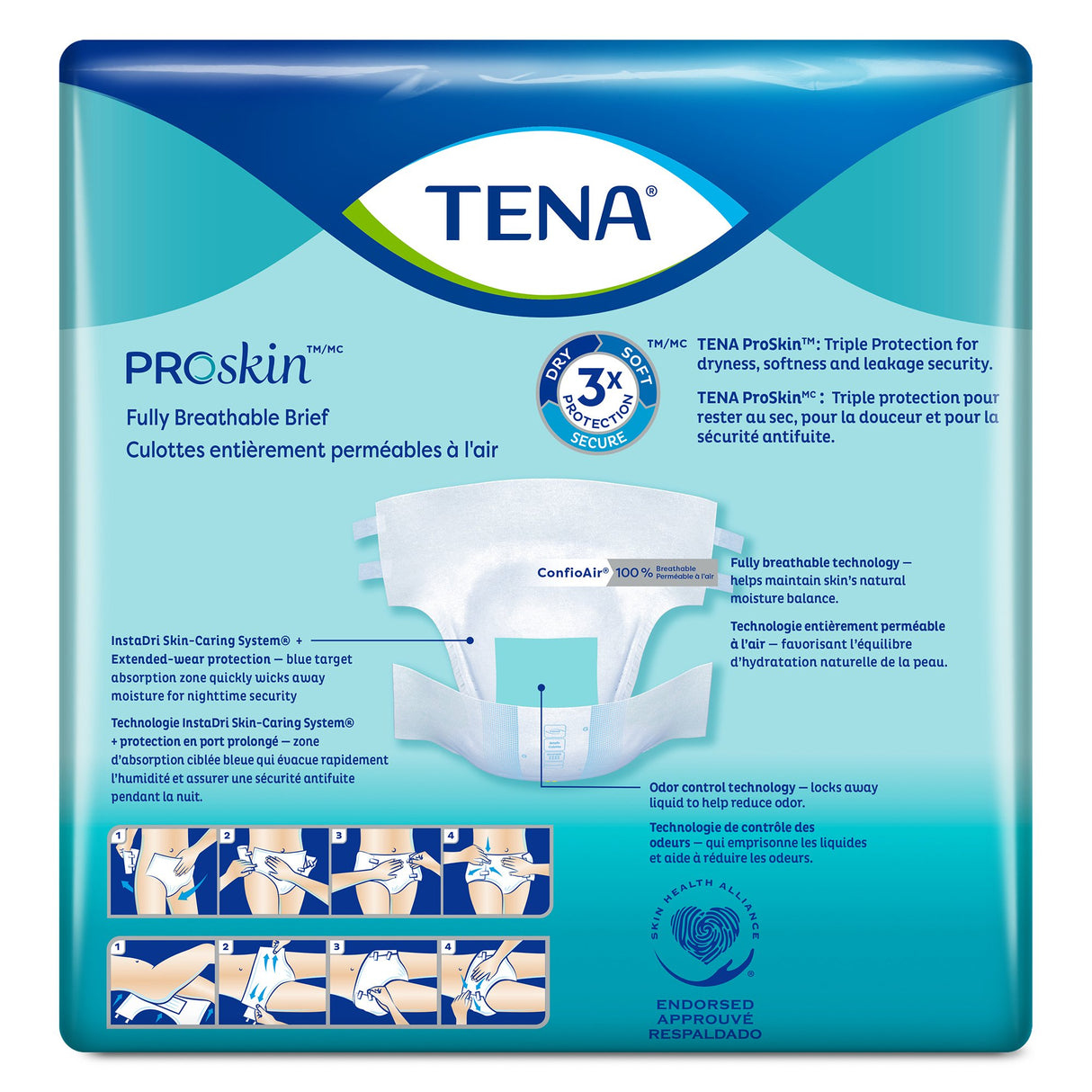 Unisex Adult Incontinence Brief TENA ProSkin™ Ultra X-Large Disposable Heavy Absorbency - BeHope