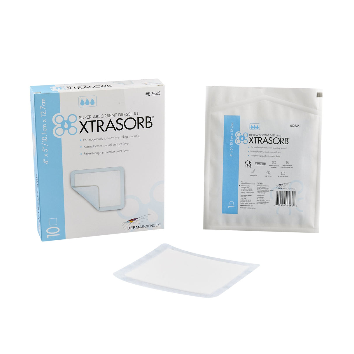 Super Absorbent Dressing Xtrasorb™ Classic Nonadhesive 4 X 5 Inch Rectangle - BeHope