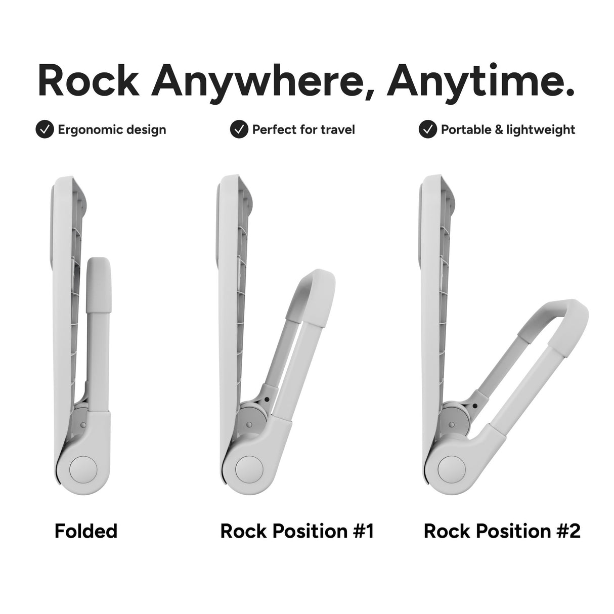 Lumbar Support Seat Rocking Device Ready Rocker® 17 W X 18 L X 3-1/2 D Inch Aluminum / Foam - BeHope