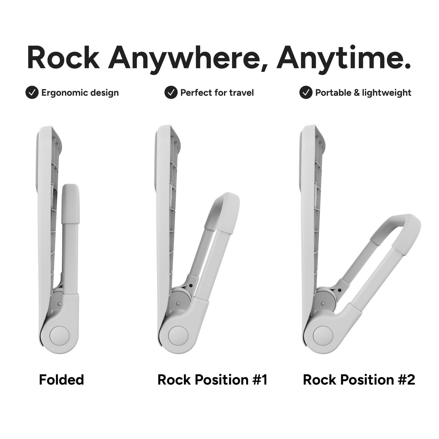 Lumbar Support Seat Rocking Device Ready Rocker® 17 W X 18 L X 3-1/2 D Inch Aluminum / Foam - BeHope