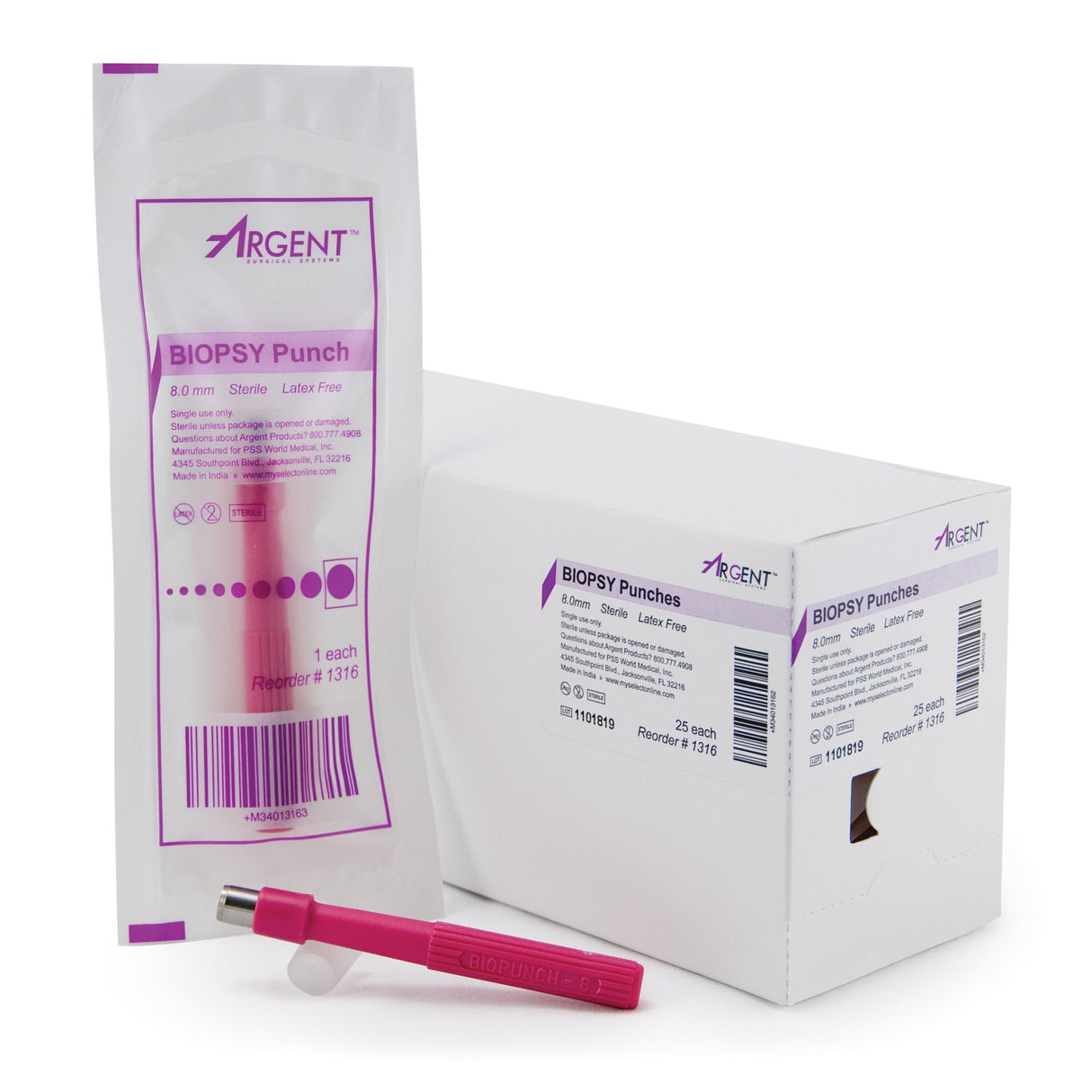 Biopsy Punch McKesson Argent™ Dermal 8 mm - BeHope