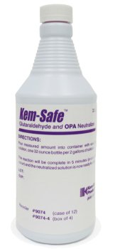 OPA / Glutaraldehyde Neutralizer Kem-Safe™ RTU Liquid 32 oz. Bottle Single Use - BeHope