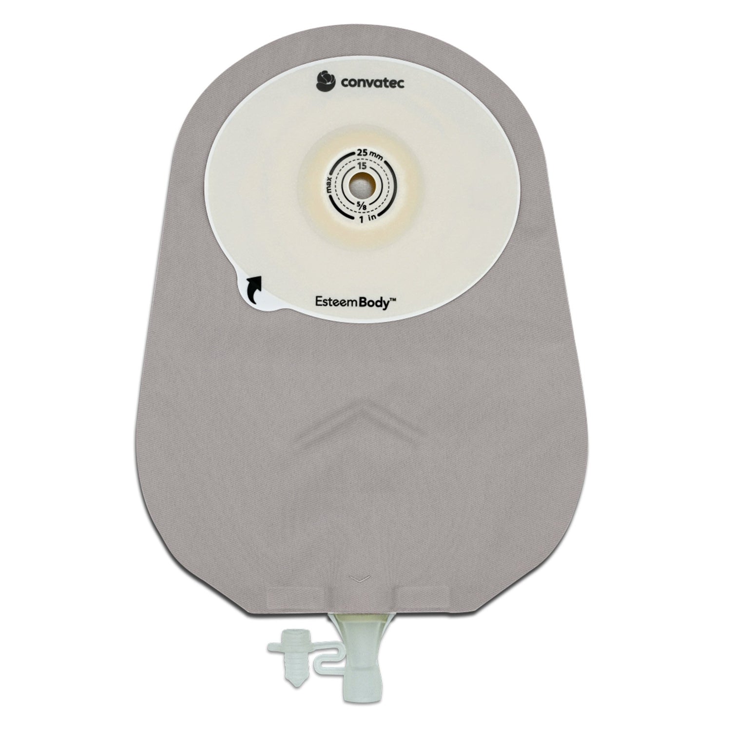Urostomy Pouch Esteem Body™ One-Piece System 10 Inch Length Convex, Trim To Fit 10 to 35 mm Stoma - BeHope