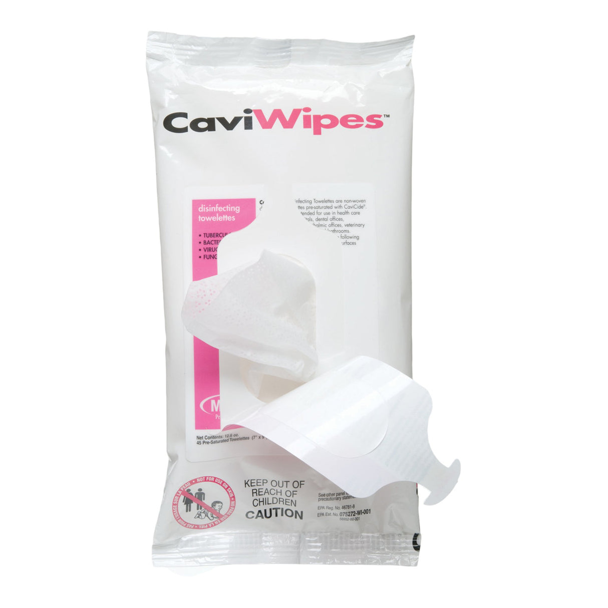 Surface Disinfectant CaviWipes™ Premoistened Alcohol Based Manual Pull Wipe 45 Count Soft Pack Alcohol Scent NonSterile - BeHope
