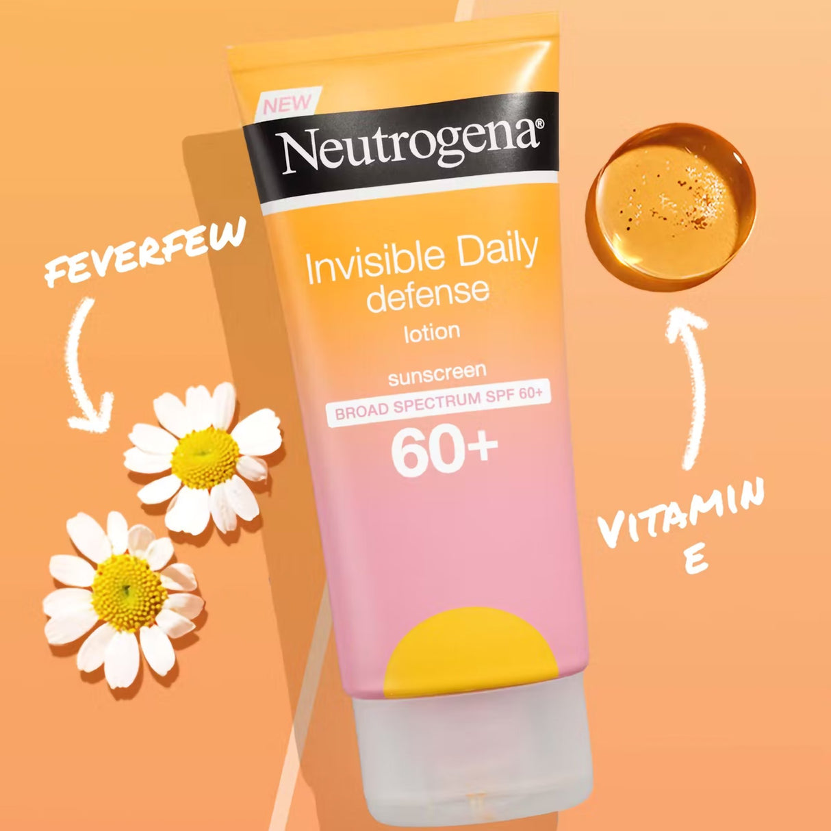 Sunscreen Neutrogena® Invisible Daily Defense SPF 60 Lotion 3 oz. Tube - BeHope