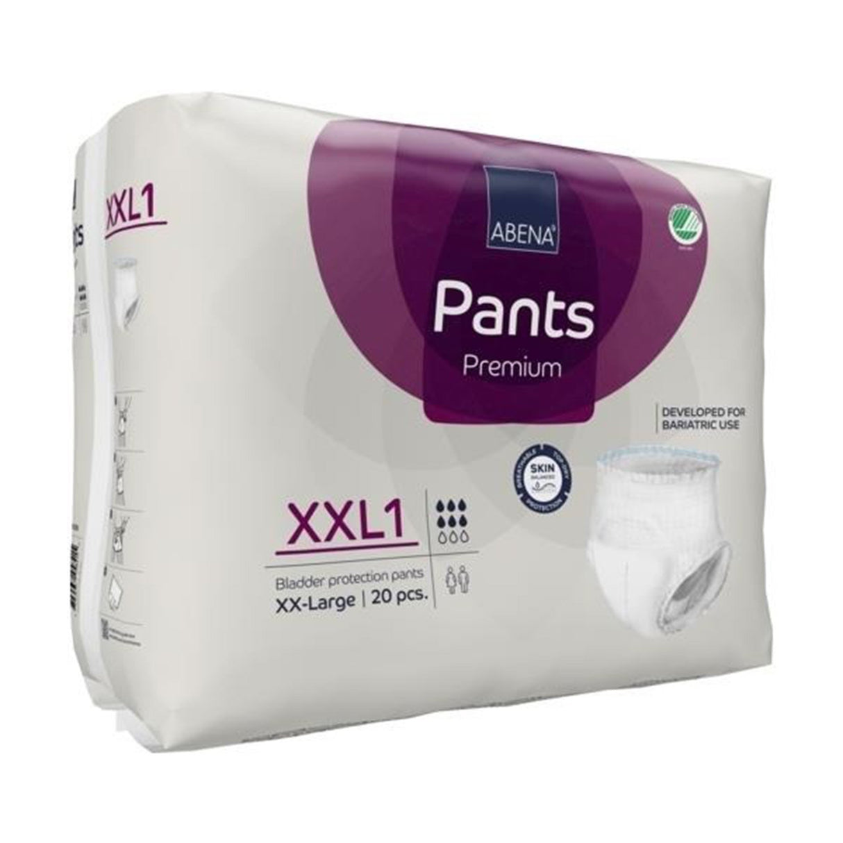 Unisex Adult Absorbent Underwear Abena® Premium Pants XXL1 Pull On with Tear Away Seams 2X-Large Disposable Heavy Absorbency - BeHope