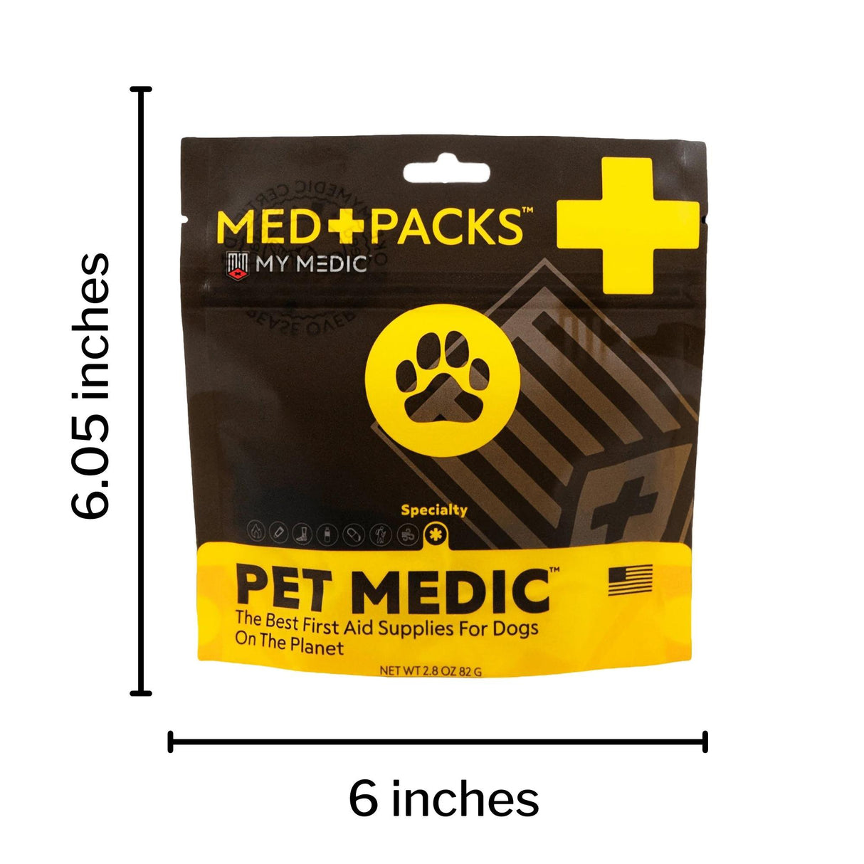 Pet First Aid Kit My Medic™ MED PACKS Pet Medic Plastic Pouch - BeHope
