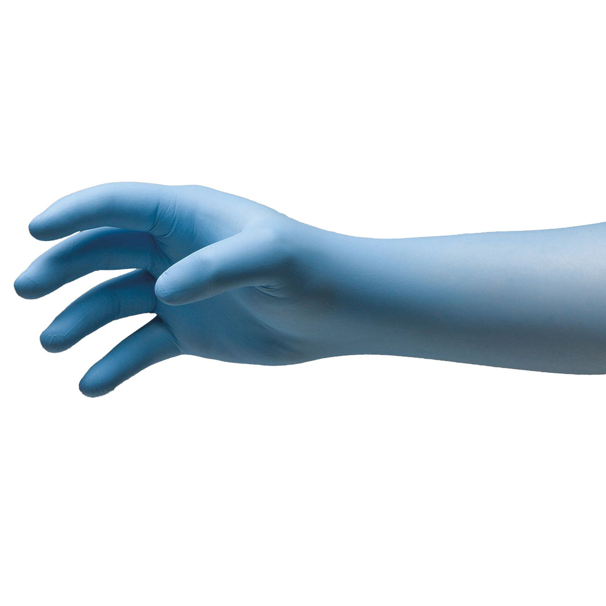 Exam Glove NitriDerm® EP 2X-Large NonSterile Nitrile Extended Cuff Length Fully Textured Blue Chemo Tested / Fentanyl Tested - BeHope