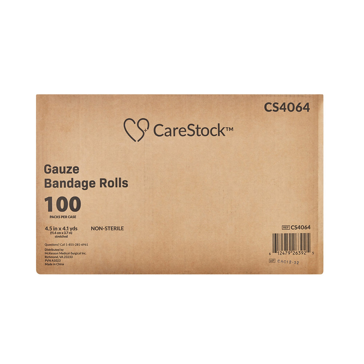 Fluff Dressing CareStock™ 4-1/2 Inch X 4-1/10 Yard 6-Ply NonSterile 100 per Case - BeHope