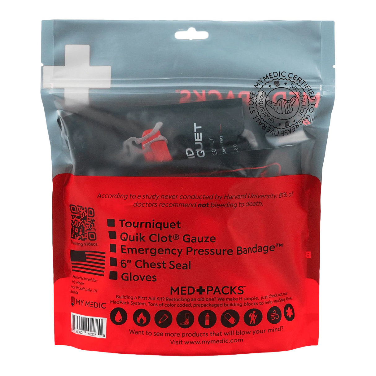First Aid Kit My Medic™ MED PACKS Bleed Stopper Plastic Pouch - BeHope