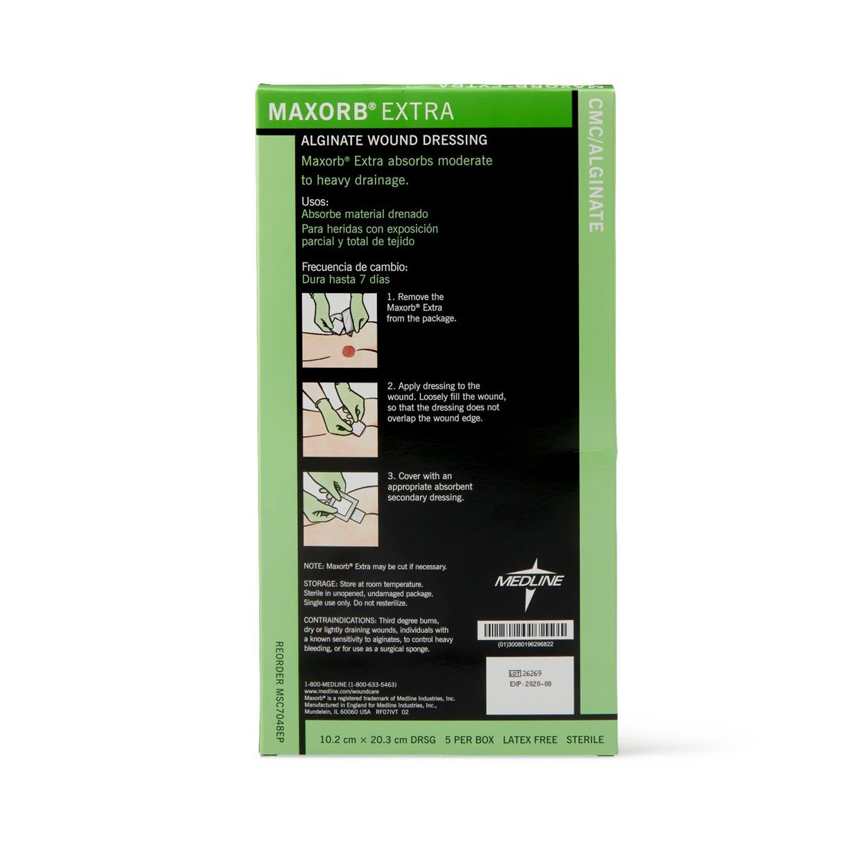 Alginate Dressing Maxorb® Extra 4 X 8 Inch Rectangle - BeHope