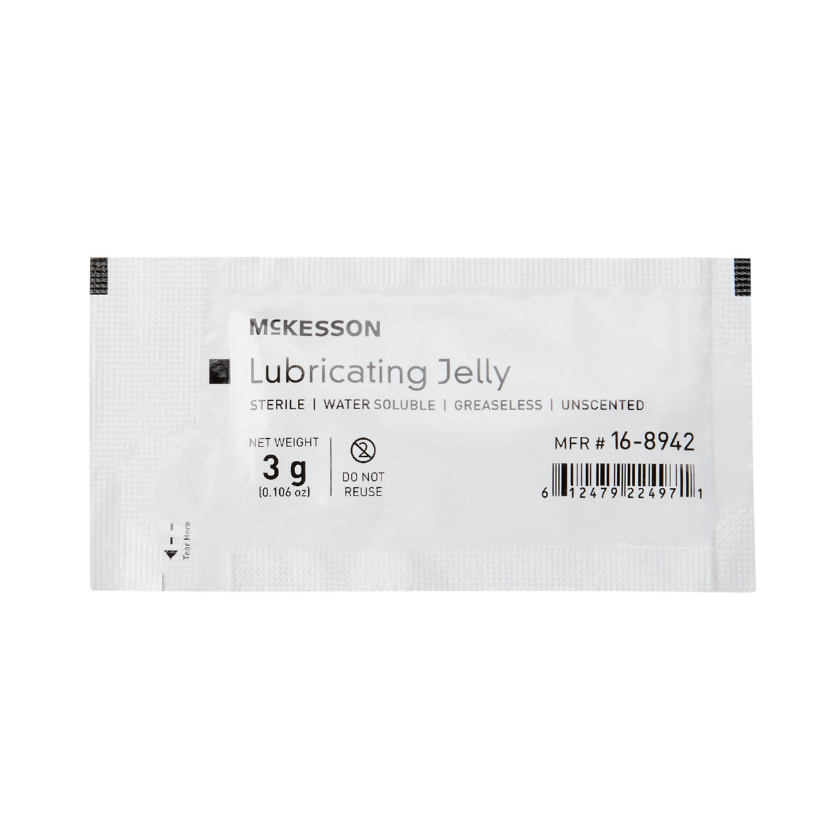 Lubricating Jelly McKesson 3 Gram Individual Packet Sterile - BeHope