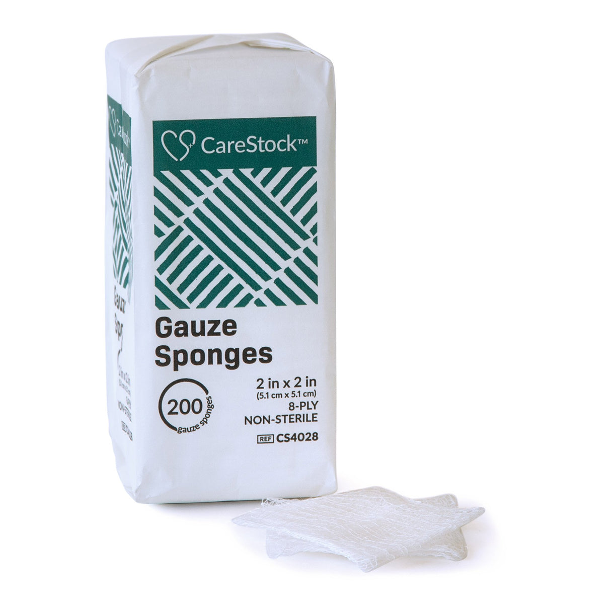 Gauze Sponge CareStock™ 2 X 2 Inch 8-Ply NonSterile 200 per Pack - BeHope