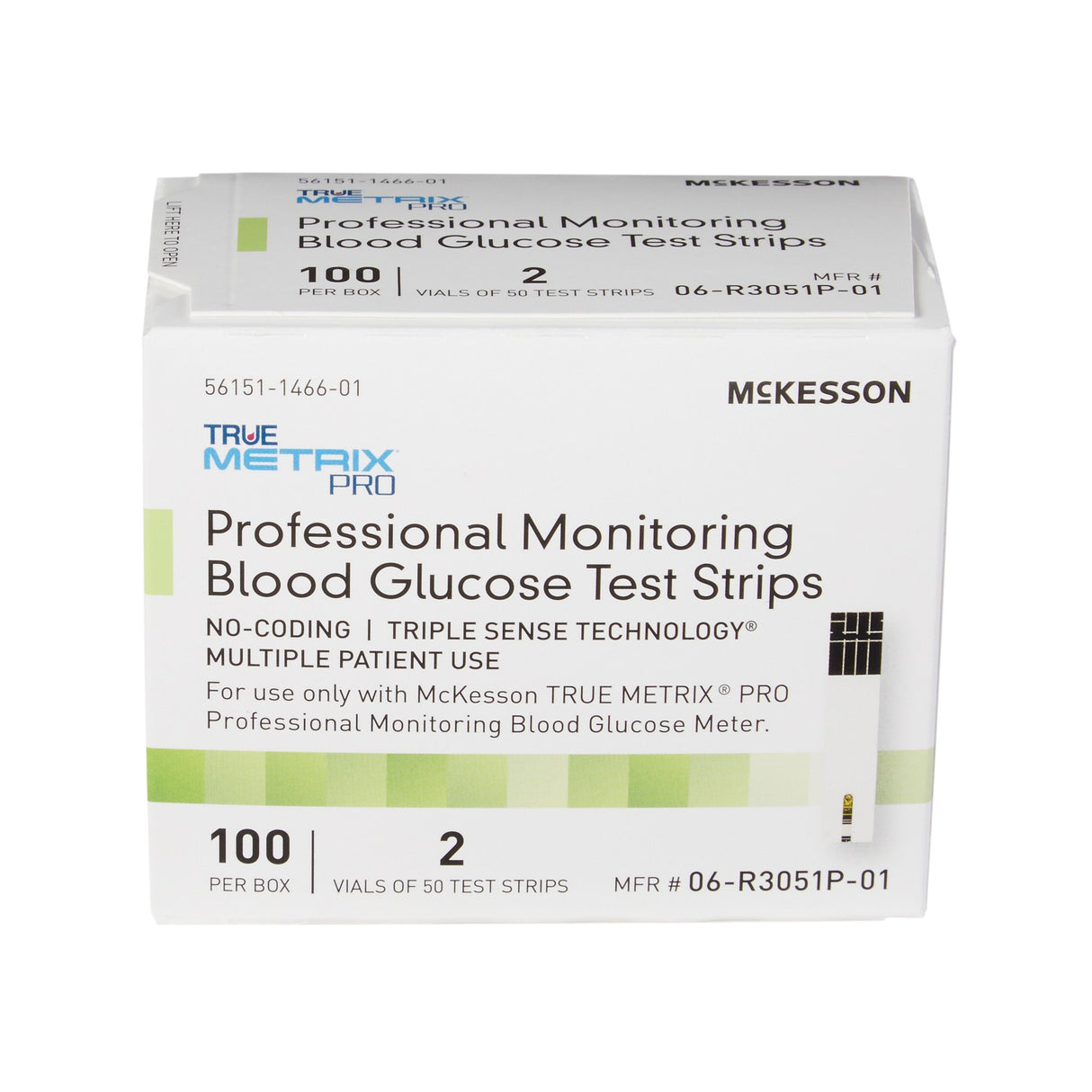 Blood Glucose Test Strips McKesson TRUE METRIX® PRO 100 Strips per Pack - BeHope