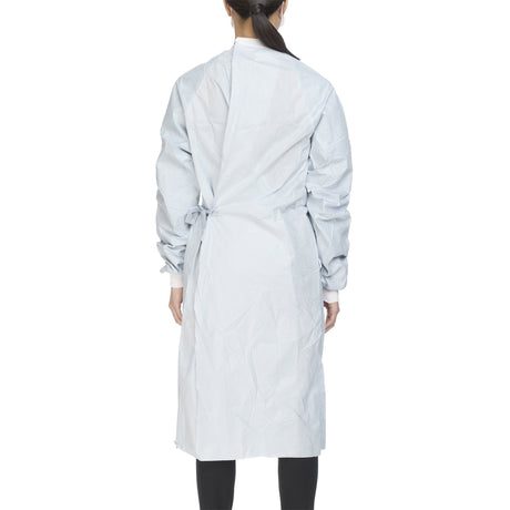 Surgical Gown with Towel Aero Chrome Medium Silver Sterile AAMI Level 4 Disposable - BeHope