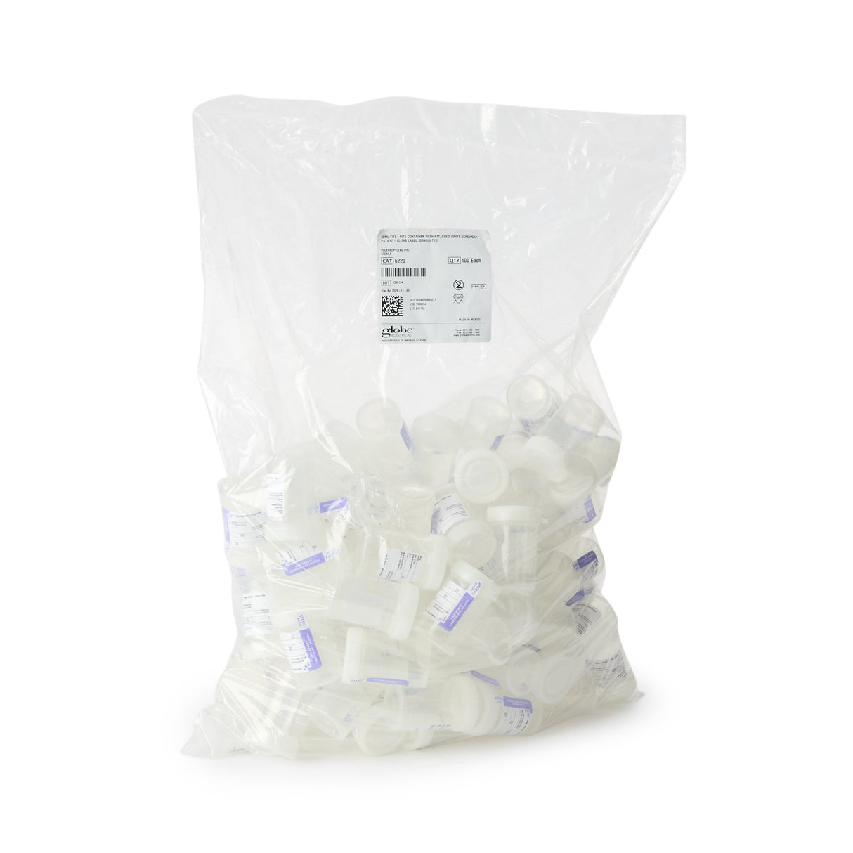 Urine Specimen Container Tite-Rite™ 53 mm Opening 90 mL (3 oz.) Screw Cap Patient Information Sterile - BeHope