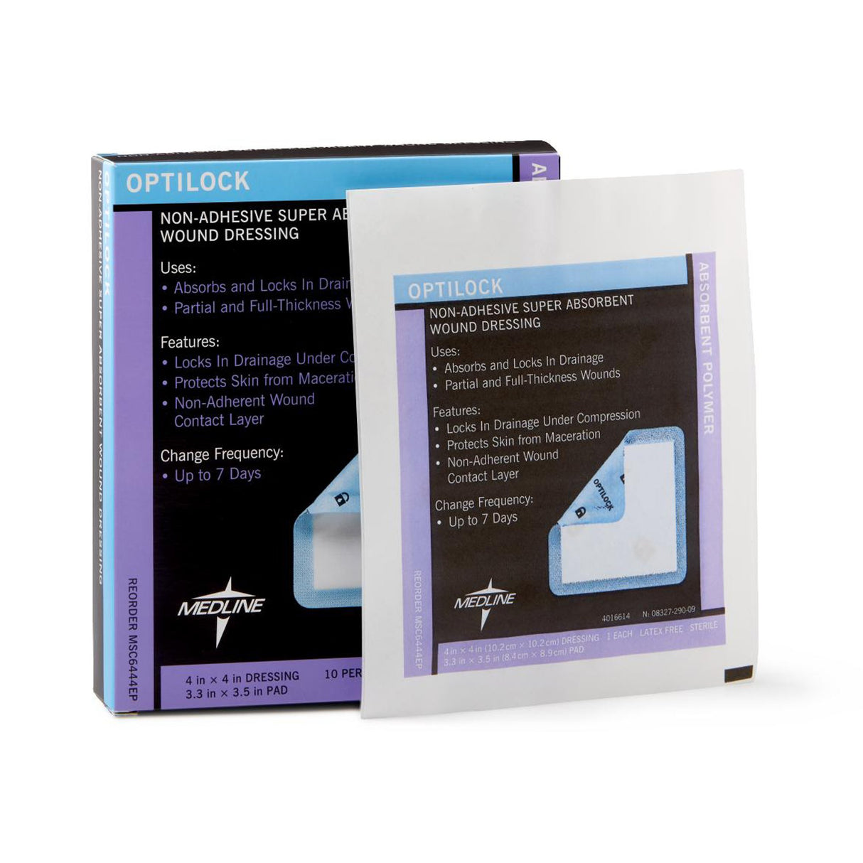 Super Absorbent Dressing OptiLock® 4 X 4 Inch Square - BeHope