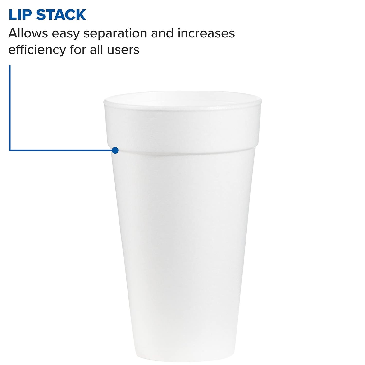 Insulated Drinking Cup WinCup® 20 oz. White Styrofoam Disposable - BeHope