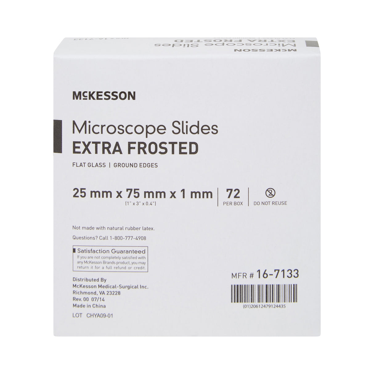 Microscope Slide McKesson 1 X 3 Inch X 1 mm Extra-Frosted End - BeHope