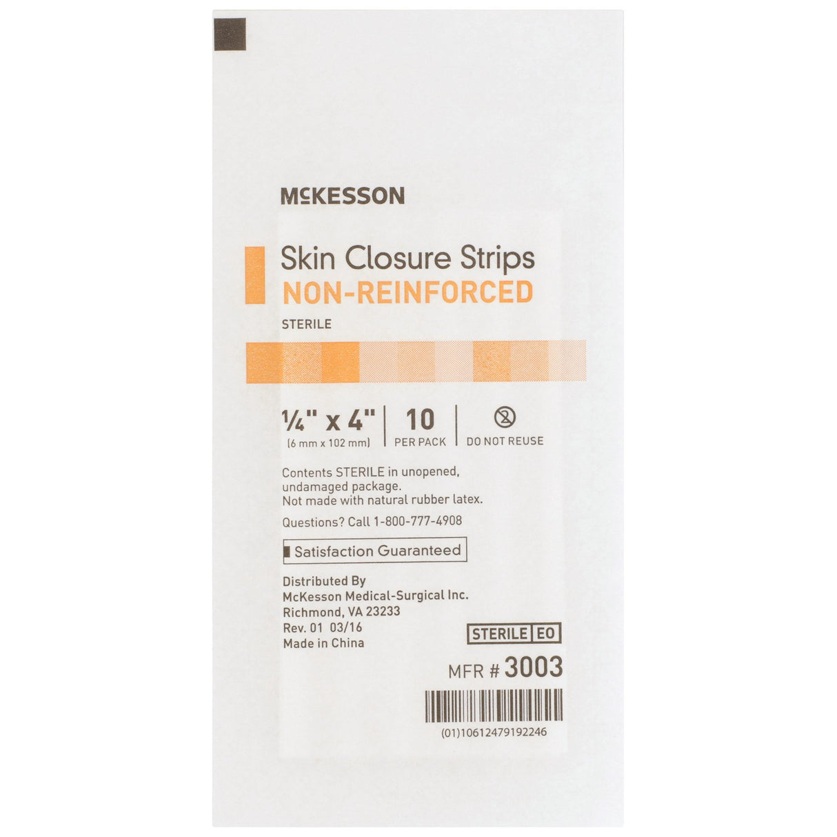 Skin Closure Strip McKesson 1/4 X 4 Inch Nonwoven Material Flexible Strip Tan - BeHope