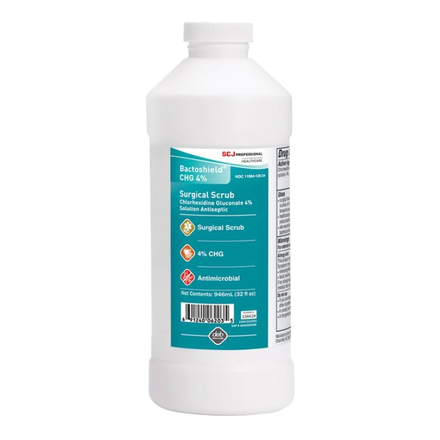 Surgical Scrub Solution Bactoshield 32 oz. Bottle 4% Strength CHG (Chlorhexidine Gluconate) NonSterile - BeHope