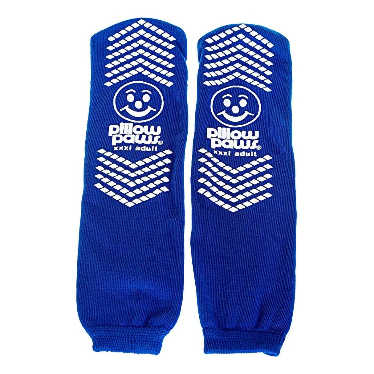Slipper Socks Pillow Paws® 360° Imprint Unisex Adult 3X-Large / X-Wide All Around Tread Single Patient Use Royal Blue - BeHope