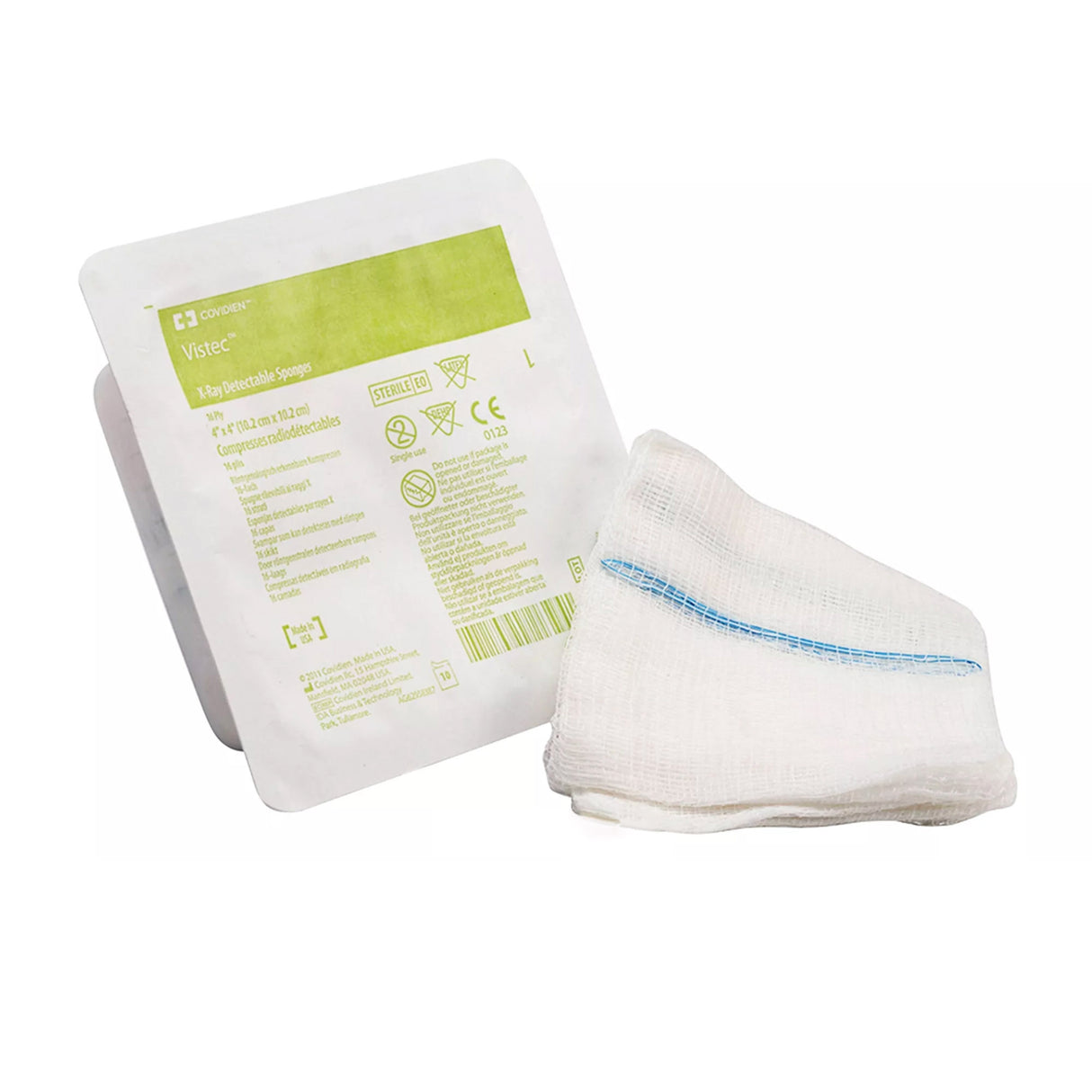 Gauze Sponge Visitec™ 4 X 4 Inch 16-Ply NonSterile X-Ray Detectable 10 per Pack - BeHope