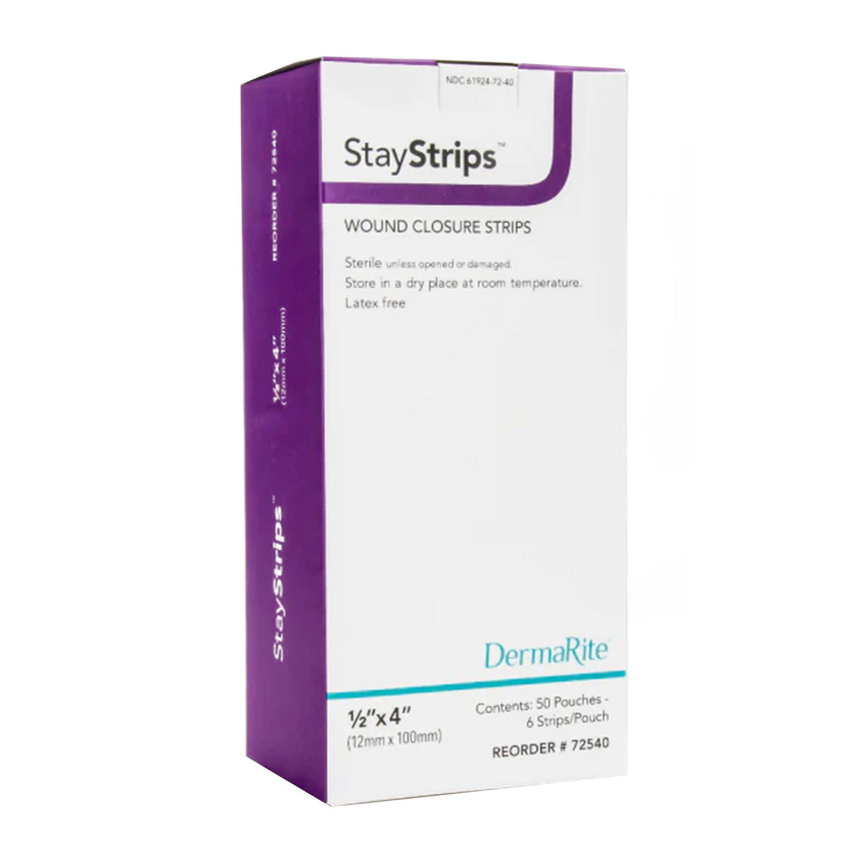 Skin Closure Strip StayStrips® 1/2 X 4 Inch Nonwoven Material Flexible Strip White - BeHope