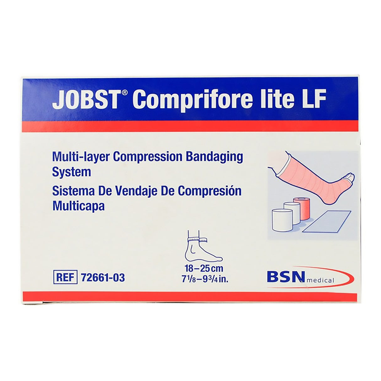 3 Layer Compression Bandage System JOBST® Comprifore® lite LF No Closure Tan / White NonSterile 40 mmHg - BeHope